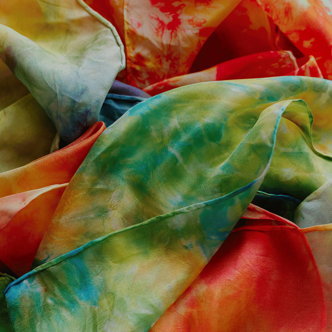 Dye your own silk scarves