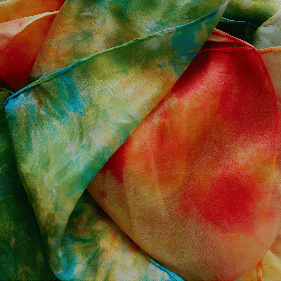 Dye your own silk scarves