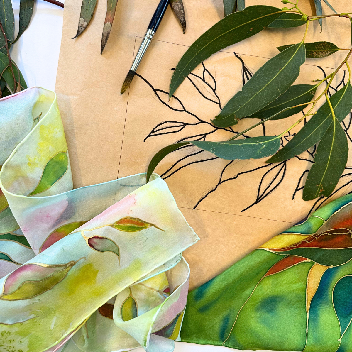 Silk painting course and kit.