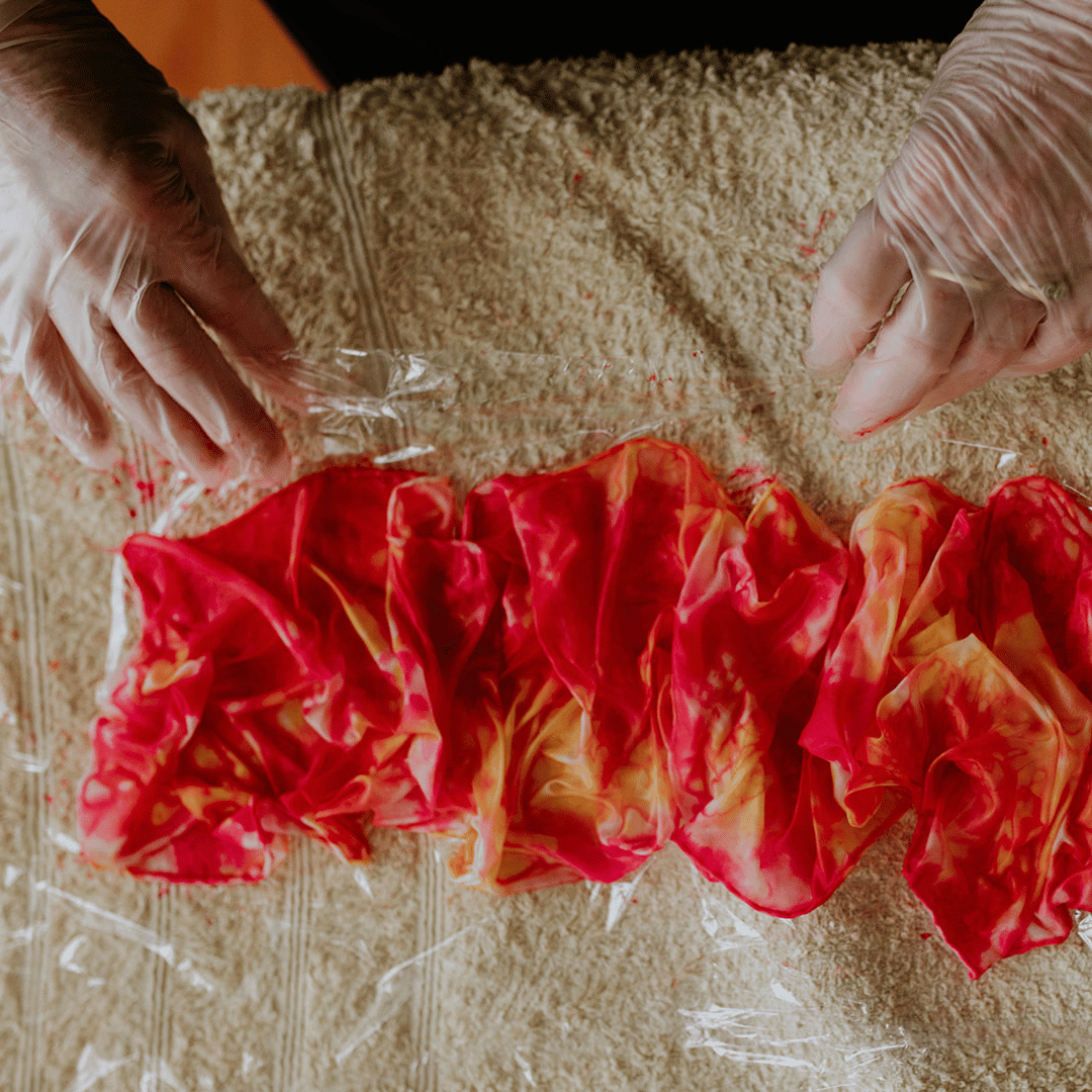 Dye your own silk scarves