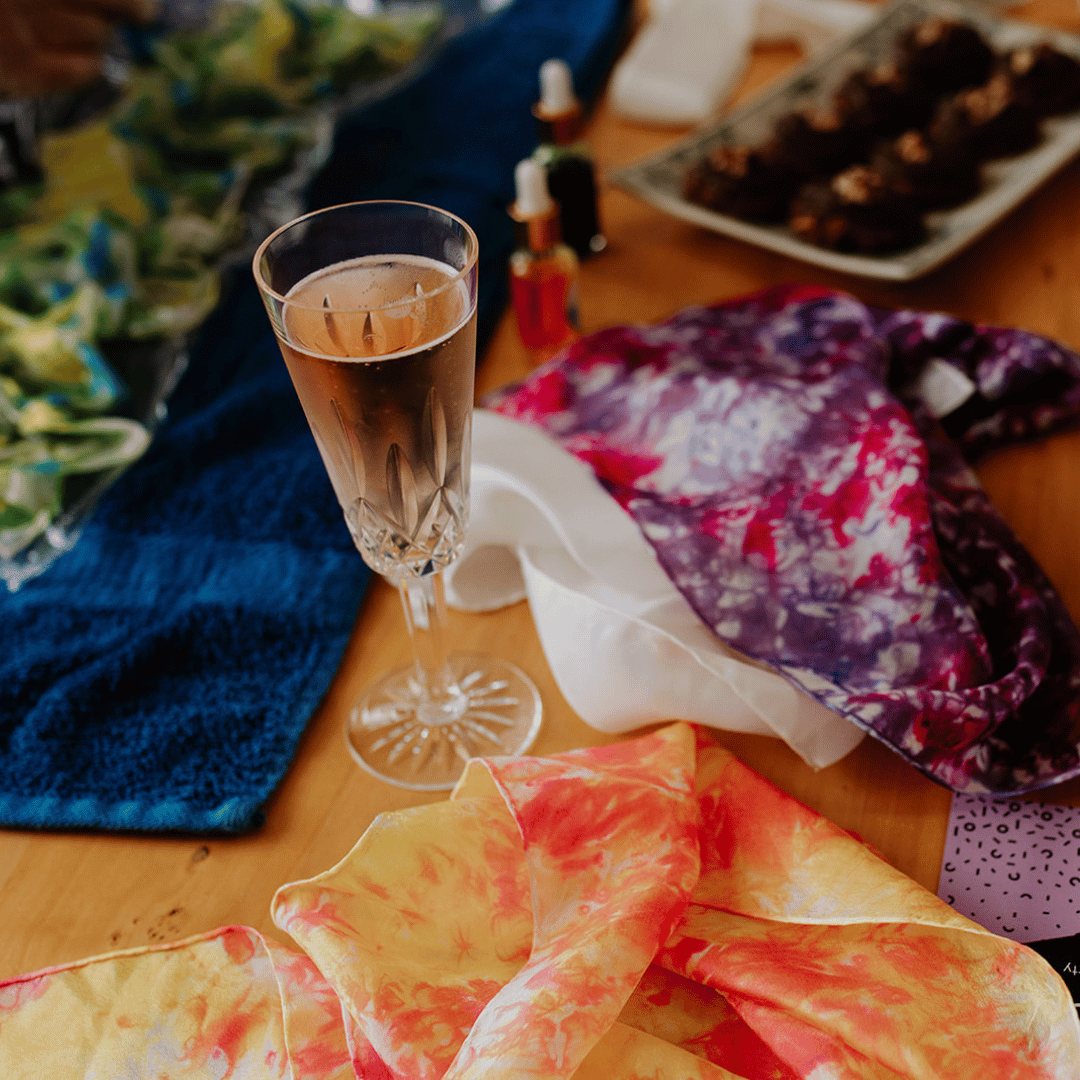 Dye your own silk scarves
