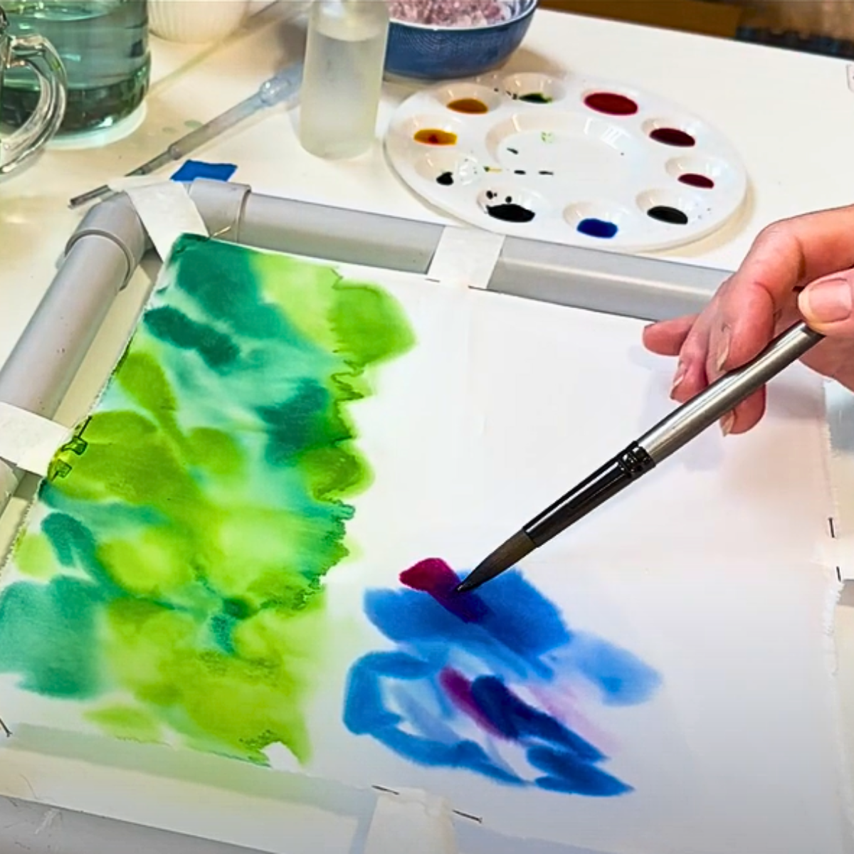 Silk painting course and kit.