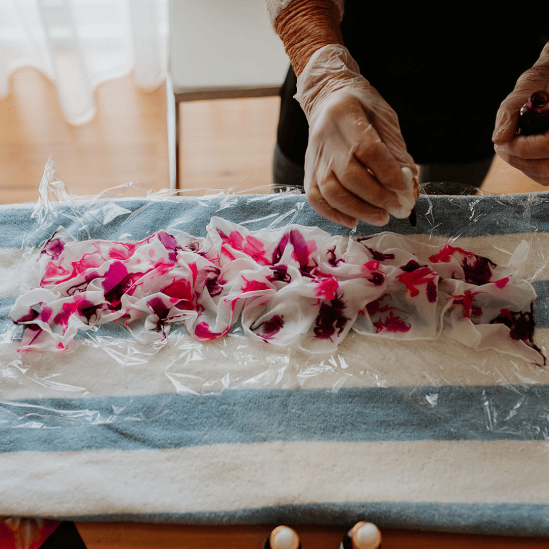 Dye your own silk scarves