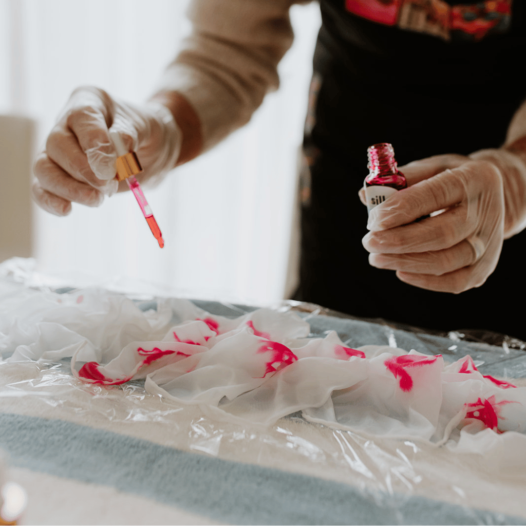 Dye your own silk scarves
