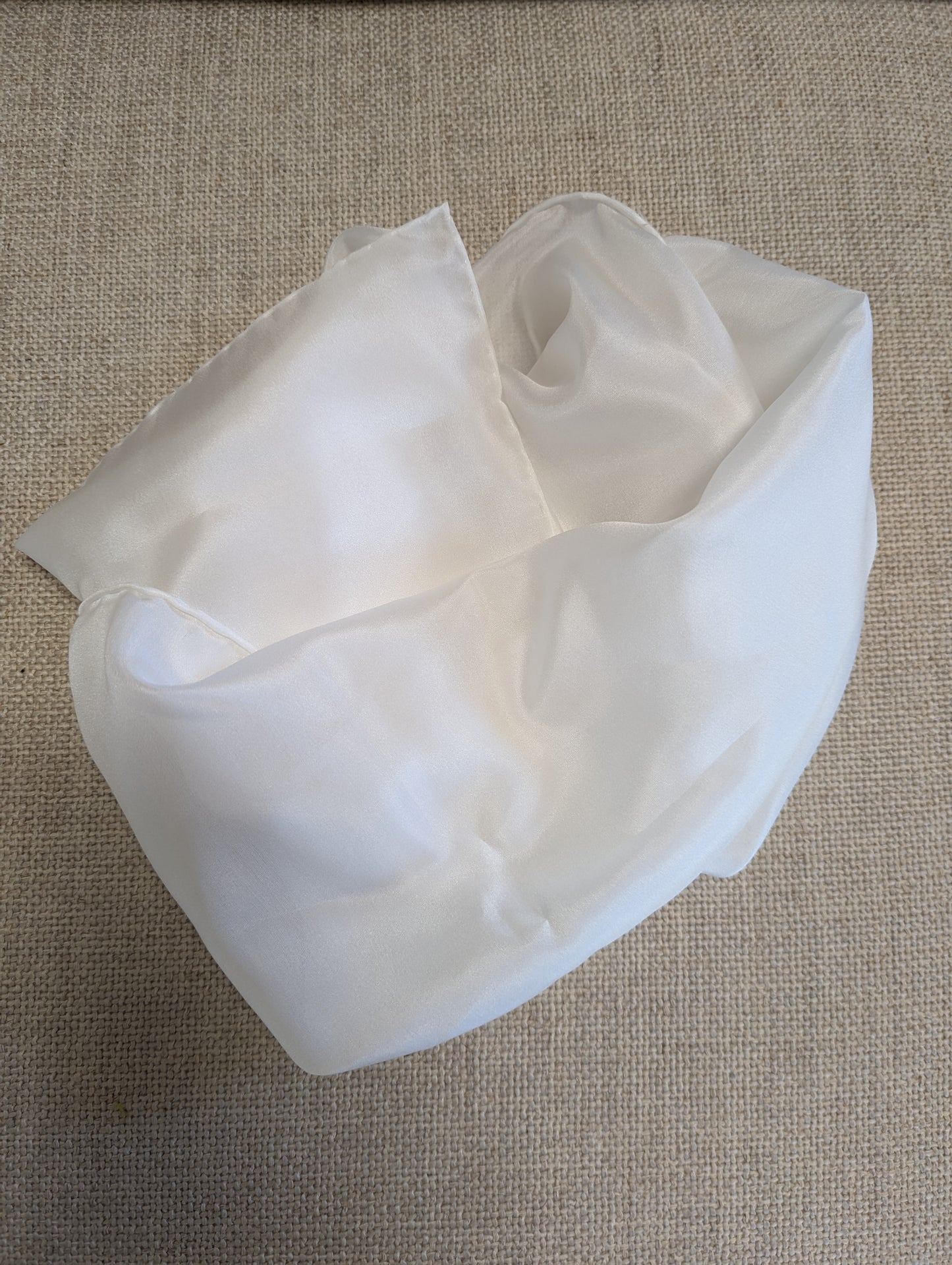 Plain undyed silk scarf 70cm x 70cm