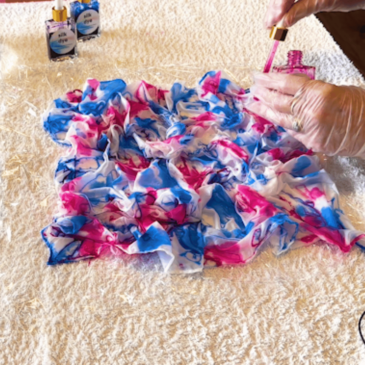 Dye your own silk scarves