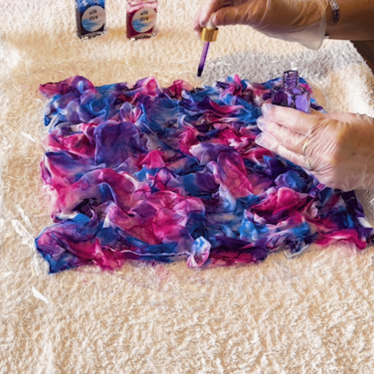 Dye your own silk scarves