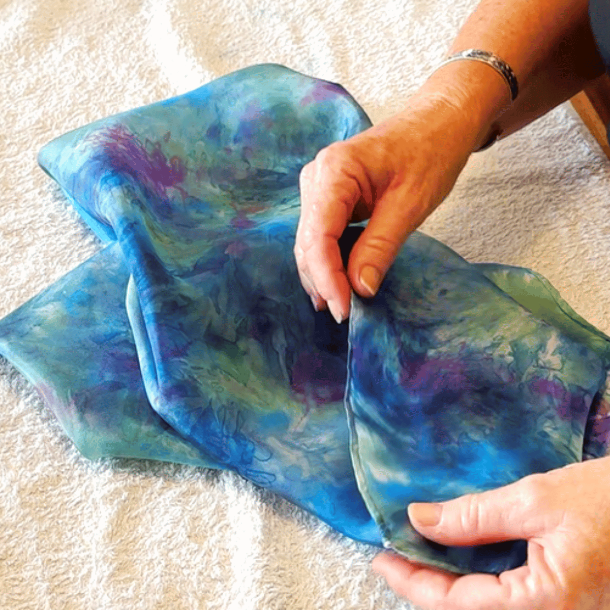 Dye your own silk scarves