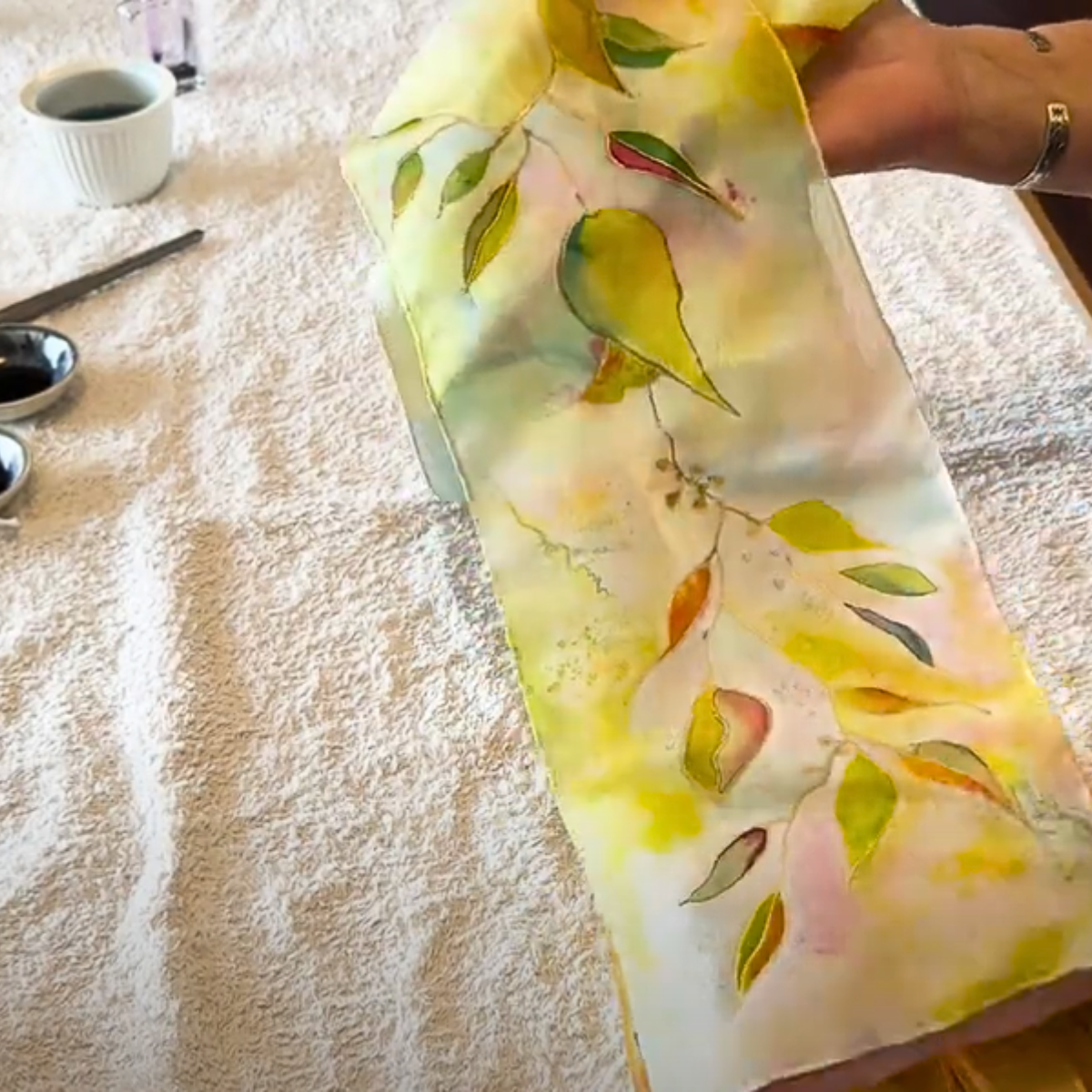 Silk painting course and kit.